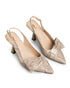 Zapatilla Beige Víbora Slingback 354702